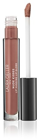 LAURA GELLER NEW YORK Nude Kisses Lip Hugging Lip Gloss - Non-Sticky Finish, Ultra Creamy, High Shine Lip Moisturizer with Vitamin E and Shea Butter, Tan Lines, 2.9 ml