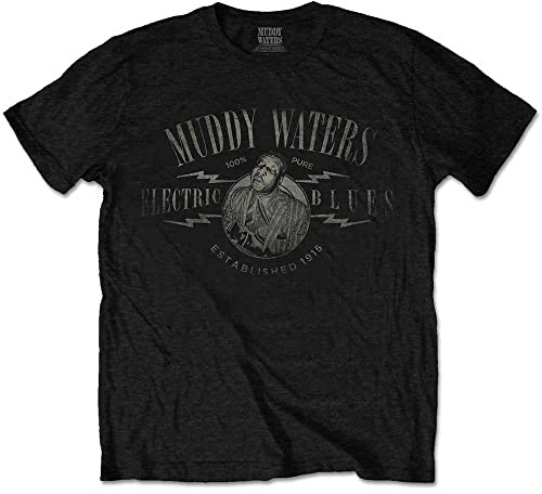 Muddy Waters Black Established Logo Crew Neck Short-Sleeved Cotton T-Shirt - Size S