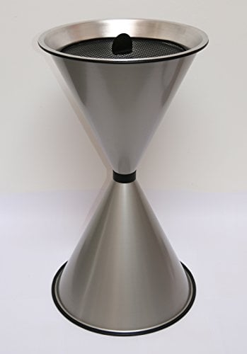 Stand Aschenbecher Diabolo silber inkl. 25kg Quarzsand 71x40cm SZAGATO | Made in Germany 71x40 cm großer Stand-Aschenbecher für überdachten Außenbereich stehend
