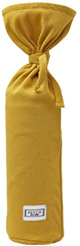 Meyco Baby Basic Jersey Uni Wärmflaschenbezug (weiches Material, leicht zu öffnen und schließen dank Kordelzug, aus 100 % Baumwolle, einfache Pflege, Größe: 13 x 35 cm), Ockergelb