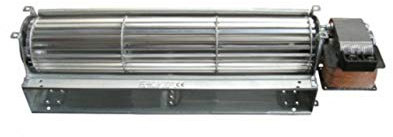 Ventola tangenziale lunghezza totale: 380 mm, dimensioni bocchetta: 304x40 mm,per stufa a pellet ANSELMO COLA, CADEL, FERROLI, NORDICA EXTRAFLAME