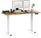 FLEXISPOT Höhenverstellbarer Schreibtisch Elektrisch, 3-Fach Teleskop & Dual-Motor, Belastbarkeit 160 KG, Bürotisch mit Memory-Funktion&Anti-Kollisionssystem(140 x 80 cm Ahorn, Gestell Weiß)