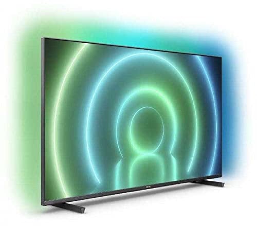 Philips 50PUS7906/12 TV LED Android da 50 pollici, Smart TV 4K con Ambilight, Immagini HDR Nitide, Dolby Vision Cinematografico e Suono Atmos, Compatibile con Google Assistant e Alexa, Colore Nero