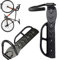 Bakaji Set 2 Staffe Ganci Porta Bicicletta Bici da Parete Muro Staffa Gancio Supporto Pieghevole in Gomma Salvaspazio per Mountain Bike Superficie Antiscivolo in Acciaio per Casa Cantina Garage