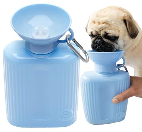 Springer Growler Travel Water Bottle – 1250ml Large Dog Water Bottle with Patented Leak-Proof Design for Walking, Hiking and Traveling, BPA-Free (Sky Blue)