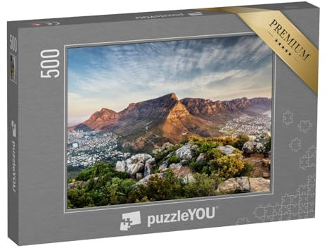 puzzleYOU: Puzzle 500 Teile „Tafelberg im Sonnenuntergang“ – aus der Puzzle-Kollektion Südafrika