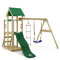 Wickey Spielturm Klettergerüst TinyPlace mit Schaukel & grüner Rutsche, Outdoor Kinder Kletterturm mit Sandkasten, Leiter & Spiel-Zubehör für den Garten