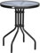 Outsunny Table Ronde Bistro de Jardin dim. Ø 60 x 70H cm métal époxy anticorrosion Noir Plateau Verre trempé