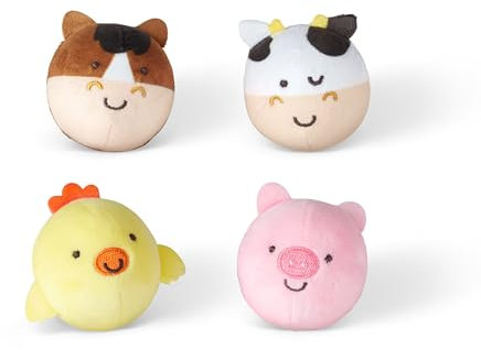 Melissa & Doug Rollables Bauernhof-Freunde Baby- und Kleinkindspielzeug (4 Teile) | Entwicklungsspielzeug | Spielzeug mit Tieren für Babys und Kleinkinder | 0+ | Geschenk für Baby-Jungen-Mädchen