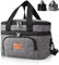 BalladHome Sac Isotherme Repas 10L, Lunch Bag Sac à Déjeuner Sac Isotherme 2 Compartiment Sac Réfrigérant Portable Panier Repas Sac isotherme Pliable Pour Hommes, Femmes (Grey)
