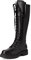 DREAM PAIRS Donna Stivali Alti al Ginocchio Stringate Scarpe Corte Caviglia Casual Boots Nero SDKB2203W-E Taglia 37 (EUR)