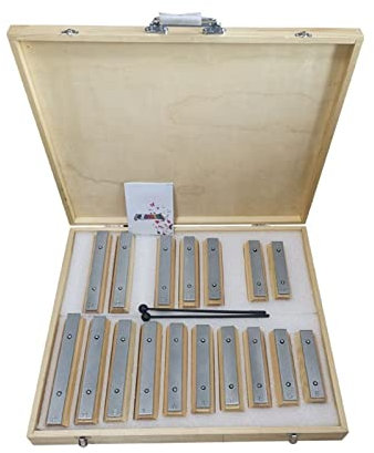 17-Ton-Blockklavier-Anfänger-Lehrmittel, Holzkiste, Handklopfendes Backstein-Aluminiumplatten-Klavier Klangplatten