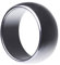 Breiter Ring aus echtem Hämatit glatt grau rund unisex Steinring Fingerring, Ringgröße:Innenumfang 60mm ~ Ø19.1mm