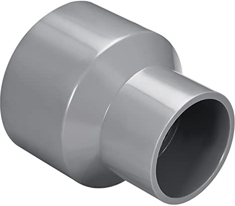 QUARKZMAN 1 Piezas 75mm x 50mm Interior Diámetro PVC Conector Reductor Acoplamiento para Tubería, DWV Reductor Acoplamiento de Tubería, Kit de Accesorios de Plomería PVC, Gris