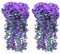 Yeehliny Künstlich Hängende Blumen, Blauregen Hängende Kunstblumen für Hochzeit Haus Dekoration Violette Blumen Wand Glyzinien Kunstblumen Plastikblumen Hängende Plastikpflanzen (2pcs -A)