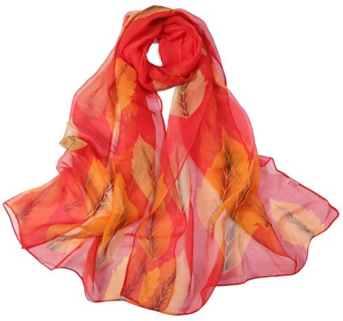 Tücher Damen Ethnischer Stil Elefant gedruckt Chiffon Seidenschal Elegante Schal Tuch Geschenk für Frauen Halstuch Seide Große Seidentücher Schal für Haar Kopftuch Schals Hochwertiger Schal