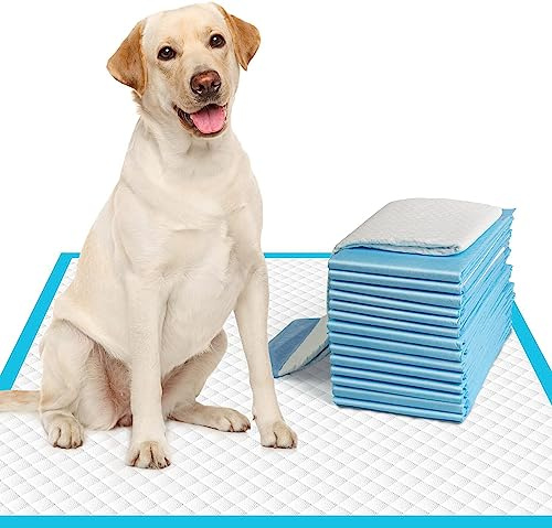 MantraRaj Puppy Pads Pack Of 100 Super Absorbent Puppy Training Pads Anti Slip Dog Toilet Training Pads No Leaking Quick Dry Dog Pads, Dog Pee Pad, Puppy Toilet Training (Large 60cm x 60cm)