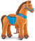 PonyCycle Esencial Modelo E Caballo Balancin con Ruedas (con Freno/Talla 4 para 4-7 años) Juguete Grande Caballito Montable para Niños Caballo Marrón- E437