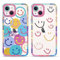 Yoedge 2 pezzi Cover per Apple iPhone 15 6,1 - Custodia Smiley Face per Telefono in Trasparente con Aesthetic Simpatica Disegni, Custodie per Cellulare in Silicone per iPhone 15 case Ragazza Donne