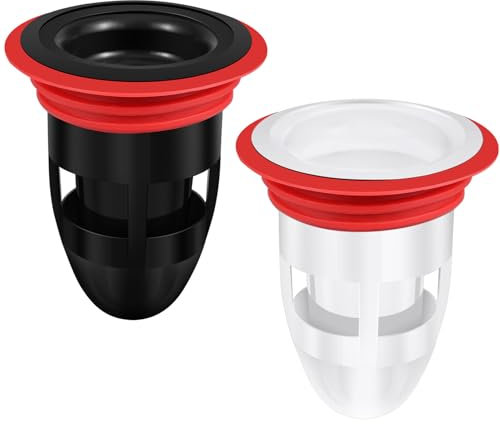 Didiseaon 2st Bodenablauf Rückflussverhinderer Ablassen Geruchsverschluss Anti Geruch Ablaufventil Duschstopfeneinsatz, Wasserlose Versiegelung Abwasserkern Kellerabfluss Waschbecken Zubehör