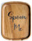 LBEMEY Acacia Wood Spoon Rest For Stove Top- Smooth Rectangular Wooden Spoon Holder For Kitchen Counter with Non Slip Silicone Feet, Perfect Holder for Spoons, Brown(Labeled Spoon Me)