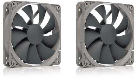 Noctua NF-P12 redux-1300 PWM, Ventilador Silencioso, 4 Pines, 1300 RPM (120 mm, Gris), para Ordenador de escritorio (Paquete de 2)