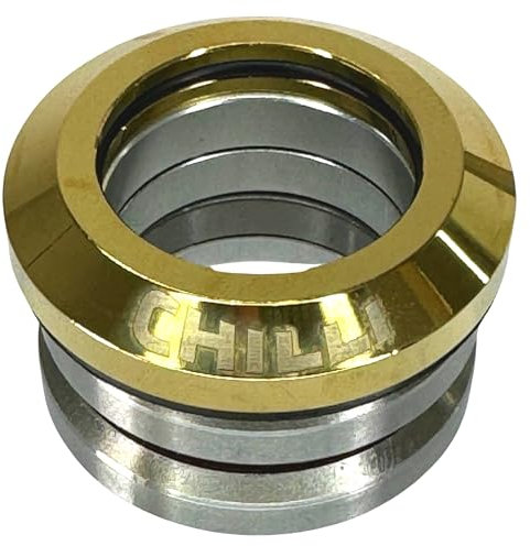 F26 Chilli Pro Scooters Stunt-Scooter/BMX/Full Intergrated 1-1/8 Steuersatz Headset Kugelager Standard Crown Chrome Gold