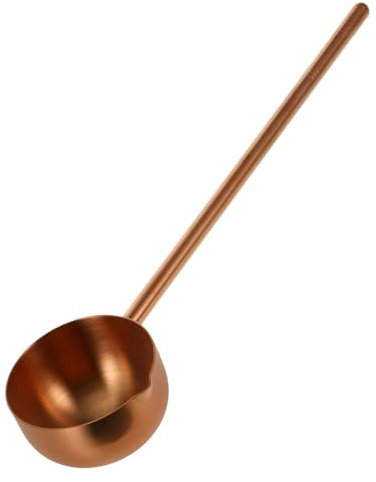 Luxshiny Stainless Steel Long Handle Soup Spoon for Heating Oil Ladle for Kitchen Cooking Ergonomic Design Practical and Kitchen Tool for Soup and Seasoning