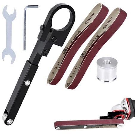 Adaptateur de ponceuse à bande pour meuleuse d'angle | meuleuse d'angle à monter soi-même | Fixation de polissage de tuyaux meuleuse d'angle Machine à bande de sable