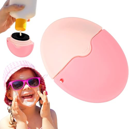 Sonnencreme Applikator Kind, Eincremehilfe Sonnencreme, Sonnencreme Roller Auffüllbar, Sun Cream Applicator zum Ersetzen des Sonnenschutz Kopfes (A)