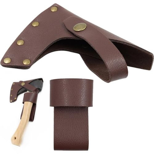 Zghhc Leather Axe Holster, Leather Axe Belt Loop Small Hammer Hatchet Carrier Holster, Hammer Holder for Outdoor Work,Lumberjack