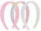 JJUNW 3 cerchietti colorati da donna, larghi, con paillette, alla moda, per bambini, per Halloween, Natale, colore bianco e rosa