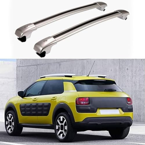 JUNYEW (1 Paire) Barres Transversales De Aluminium pour Citroen C4 Cactus Hatchback 2015-2020 Barres de Toit Transversales,A