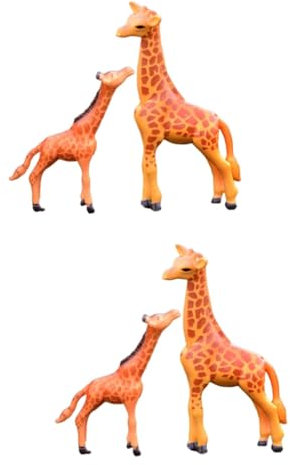 TOYANDONA 4 Stück Mikro-landschaftsverzierung Figuren Wohnkultur Kleines Giraffendekor Giraffe Figur Dekor Giraffenfiguren Für Den Außenbereich Tierfigur Mini-Giraffe Rasentierstatuen Harz