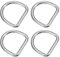 PATIKIL 2,6 Metall D-Ringe, 4 Stück 304 Edelstahl D-Ring Geschweißte Solide Dee Ringe DIY Zubehör für Gürtel Nähen Hundehalsbänder Gurtbänder, 8x50mm