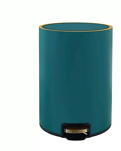 BGFYUSF 8L/13L Haushalt Edelstahl Pedal Mülleimer Schlafzimmer Büro Mülleimer mit Abdeckung Mülleimer，Bigblue Mug-13l