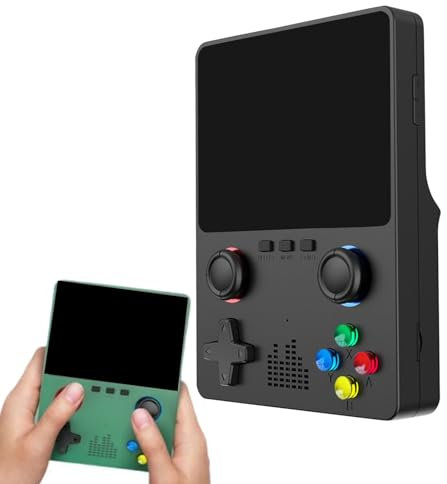 Generic Retro Handheld Game Console, Built-In 20000+ Classic Games, 3.5 Inch HD IPS Screen, Supports 11 Emulators, TF Card Expansion, Black