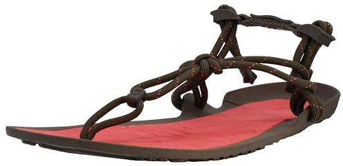 Xero Shoes Women's Aqua Cloud Barefoot Water Sandal, Morel/Sunset Coral, 7