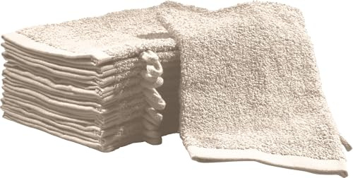 REDBEST Waschhandschuh Oceanside 12er-Pack Leichtfrottier beige Größe 16x21 cm