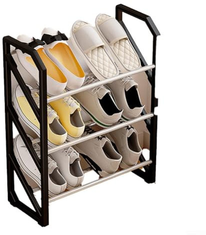 Besttoolifes Zapatero de escalera en forma de X, organizador de almacenamiento multicapa, fácil montaje, diseño que ahorra espacio, construcción resistente para dormitorio, entrada, sala de estar