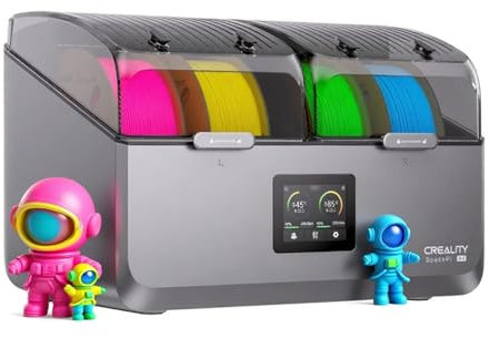 Creality - Essiccatore per filamenti con 4 bobine, scatola portaoggetti Space Pi X4, doppia camera di riscaldamento indipendente, fino a 85 ℃, compatibile con PLA PETG ABS, TPU, PC, PA, PAHT