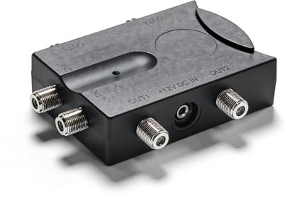 TV Signalverstärker 2 In 4 Out mit Equalizer – Hochleistungsfähiger verlustfreier Antennenverstärker für HDTV, Kabelfernsehen und mehrere TV Geräte