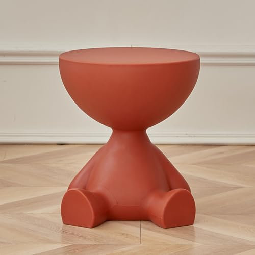 Table basse moderne pour salon, chambre à coucher centrale, design de style dessin animé, meubles d'intérieur (rouge vif)