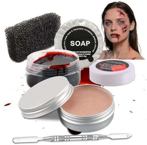 Narbenwachs, panemy Hautwachs, Modellierwachs, Modellierwachs Haut, Schminkwachs, Make Up Wachs, Wunden Schminken Wachs, Visagisten, Schminke für Zombie, Rollenspiel, Halloween, Faschings