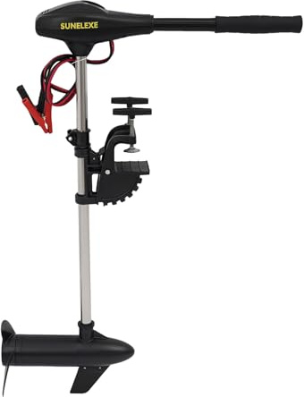 12V 40LBS Außenborder Bootsmotor, Aussenbordmotor, Elektro Außenborder mit Batterieanzeige, Trolling Motor Elektromotor, für Schlauchboote, Beiboote Kajaks, bis 300 kg Schubkraft
