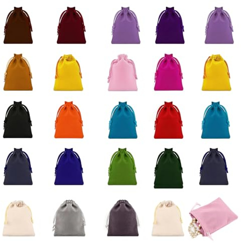 ZHITENG 23 Piezas Bolsas de Terciopelo, 15 X 20 CM Bolsa Terciopelo Regalo | Bolsas de Joyería Bolsitas de Tela con Cordón Suaves Bolsa para Joyas para Regalos Boda, Joyería, Dulces Fiestas (19 Colores)