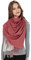 MaaMgic Schal Damen Zweifarbig Stola mit Baumwolle Herbst Winter Mehrfarbige Deckenschal MEHRWEG Rot Hellgrau