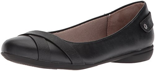 LifeStride Women's Adalene Ballet Flat, Black, 6 UK