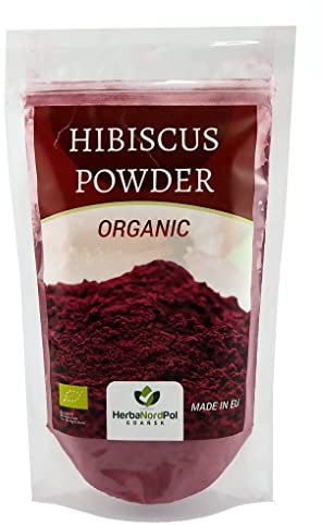 All-Natürliches Mehrzweck-Hibiskusblattpulver - EU Qualitäts BIO Hibiskuspulver - Vitamin C und organische Säuren HIBISKUS PULVER Haare Hibiskus pulver Keine Zusatzstoffe oder Konservierungsstoffe