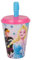 ALMACENESADAN 2523; bicchiere con canna Easy Frozen floreale, capacità 430 ml; prodotto in plastica riutilizzabile; senza BPA
